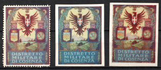 Italy, Proofs, Essays of Military Unit Label, Italian Army, Rare