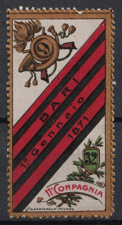 Italy, Proof, Essay of Military Unit Label, Italian Army, Rare