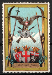 Italy, Proof, Essay of Military Unit Label, Italian Army, Rare