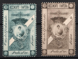 Italy, Proofs, Essays of Military Unit Label, Italian Army, Rare