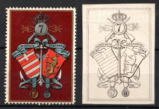 Italy, Proofs, Essays of Military Unit Label, Italian Army, Rare