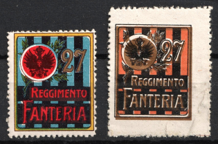 Italy, Proofs, Essays of Military Unit Label, Italian Army, Rare