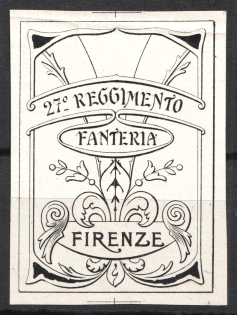 Italy, Proof, Essay of Military Unit Label, Italian Army, Rare