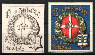 Italy, Proofs, Essays of Military Unit Label, Italian Army, Rare