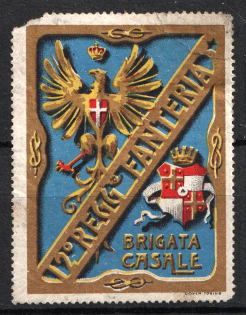 Italy, Proof, Essay of Military Unit Label, Italian Army, Rare