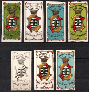 Italy, Proofs, Essays of Military Unit Label, Italian Army, Rare