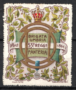 Italy, Proof, Essay of Military Unit Label, Italian Army, Rare