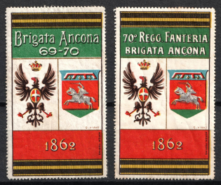 Italy, Proofs, Essays of Military Unit Label, Italian Army, Rare