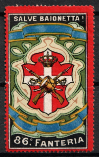 Italy, Proof, Essay of Military Unit Label, Italian Army, Rare