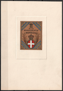 Italy, Proof, Essay of Military Unit Label, Italian Army, Rare