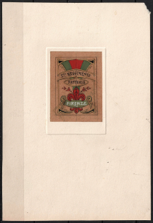 Italy, Proof, Essay of Military Unit Label, Italian Army, Rare