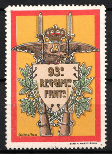 Italy, Proof, Essay of Military Unit Label, Italian Army, Rare