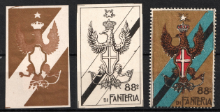 Italy, Proofs, Essays of Military Unit Label, Italian Army, Rare