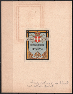 Italy, Proof, Essay of Military Unit Label, Italian Army, Rare