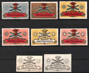 Italy, Proofs, Essays of Military Unit Label, Italian Army, Rare