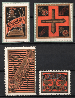 Italy, Proofs, Essays of Military Unit Label, Italian Army, Rare