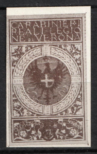 Italy, Proof, Essay of Military Unit Label, Italian Army, Rare