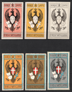 Italy, Proofs, Essays of Military Unit Label, Italian Army, Rare