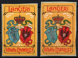 Italy, Proofs, Essays of Military Unit Label, Italian Army, Rare