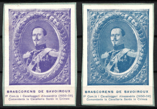 Italy, Proofs, Essays of Military Unit Label, Italian Army, Rare