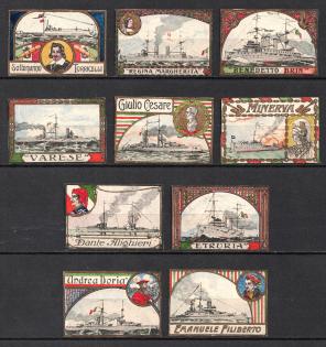 Marine, Fleet, Navy, Italy, Proofs, Essays of Military Unit Label, Italian Army, Rare