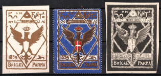 Italy, Proofs, Essays of Military Unit Label, Italian Army, Rare