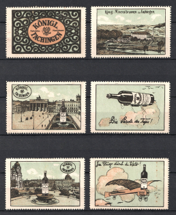 Konigl. Fachingen, Mineral Water, Germany, Stock of Rare Cinderellas, Non-postal Stamps, Labels, Advertising, Charity, Propaganda