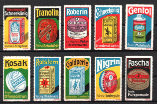 Germany, Stock of Rare Cinderellas, Non-postal Stamps, Labels, Advertising, Charity, Propaganda