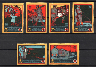 United German Railway Workers WWI, Germany, Stock of Rare Cinderellas, Non-postal Stamps, Labels, Advertising, Charity, Propaganda