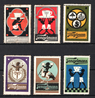 Tengelmann Group, Germany, Stock of Rare Cinderellas, Non-postal Stamps, Labels, Advertising, Charity, Propaganda