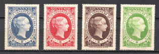 1910 Philatelic Congress, London, Great Britain, Stock of Cinderellas, Non-Postal Stamps, Labels, Advertising, Charity, Propaganda