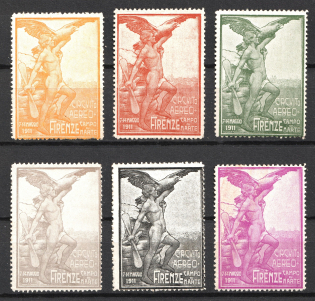 1911 Florence, Italy, Stock of Cinderellas, Non-Postal Stamps, Labels, Advertising, Charity, Propaganda (MNH)