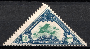 International Meeting, Switzerland-France, Airplanes, Stock of Cinderellas, Non-Postal Stamps, Labels, Advertising, Charity, Propaganda