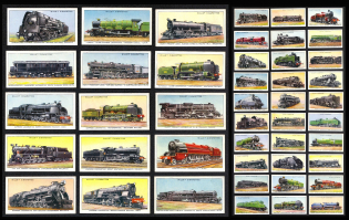 Wills's Cigarettes, The Imperial Tobacco Co., Trains, Great Britain&Ireland, Stock of Cinderellas, Non-Postal Stamps, Labels, Advertising, Charity, Propaganda (#731)