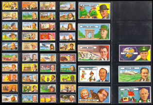 Lions Made Cigarettes, Famouse People, Great Britain, Stock of Cinderellas, Non-Postal Stamps, Labels, Advertising, Charity, Propaganda (#732)