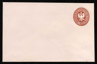 1872 10k Postal stationery stamped envelope, Russian Empire, Russia (111 x 70 mm, Undescribed size, Rare)
