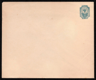 1889-90 10k Postal stationery stamped envelope, Russian Empire, Russia (SC МК #42А, 144 x 120 mm, 17th Issue)