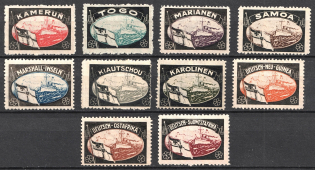 1920 Germany Lost Colonies Propaganda Stamps