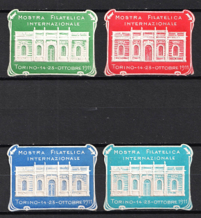 1911 International Philatelic Exhibition, Turin, Italy, Stock of Cinderellas, Non-Postal Stamps, Labels, Advertising, Charity, Propaganda