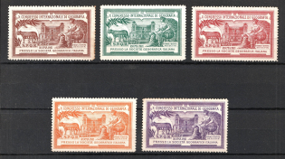 1911 International Geographical Congress, Rome, Italy, Stock of Cinderellas, Non-Postal Stamps, Labels, Advertising, Charity, Propaganda (MNH)