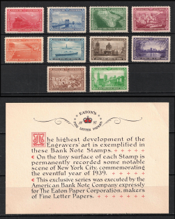 1939 Eaton's Fine Letter Papers, New York, United States, Stock of Cinderellas, Non-Postal Stamps, Labels, Advertising, Charity, Propaganda (MNH)