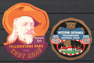 Yellowstone National Park, United States, Stock of Cinderellas, Non-Postal Stamps, Labels, Advertising, Charity, Propaganda