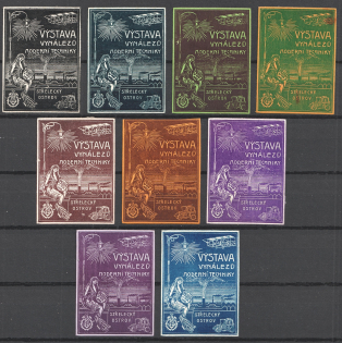 1912 Exhibition of Inventions of Modern Technology, Prague, Czechoslovakia, Stock of Cinderellas, Non-Postal Stamps, Labels, Advertising, Charity, Propaganda