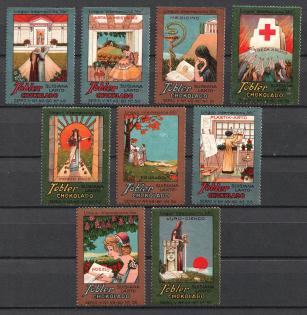 Tobler Chocolate, Switzerland, Stock of Cinderellas, Non-Postal Stamps, Labels, Advertising, Charity, Propaganda