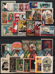 Germany, Europe, Stock of Cinderellas, Non-Postal Stamps, Labels, Advertising, Charity, Propaganda (#197B)