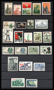 Armies, Battalions, Military, Germany, Stock of Rare Cinderellas, Non-postal Stamps, Labels, Advertising, Charity, Propaganda