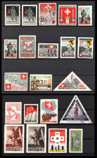 Armies, Battalions, Military, Germany, Stock of Rare Cinderellas, Non-postal Stamps, Labels, Advertising, Charity, Propaganda