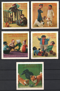 Teddi Bear Toys, New York, United States, Stock of Cinderellas, Non-Postal Stamps, Labels, Advertising, Charity, Propaganda