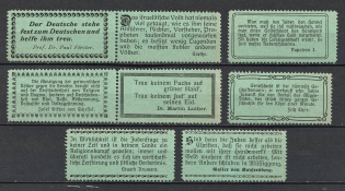 Propaganda of Nazism, Quotes, Germany, Stock of Rare Cinderellas, Non-postal Stamps, Labels, Advertising, Charity