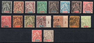 1892-1904 New Caledonia, French Colonies (CV $100)